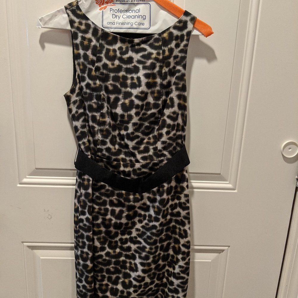 Animal print work dress